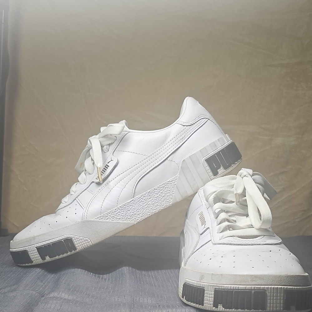 Puma Classic White and Black Sneakers